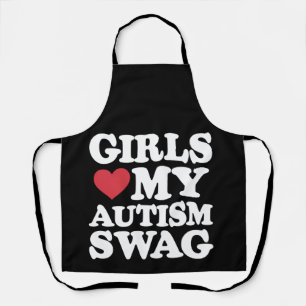Meisjes houden van mijn autisme swag grappig bewus schort