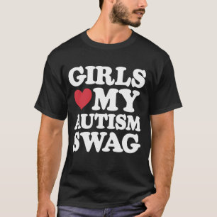Meisjes houden van mijn autisme swag grappig bewus t-shirt