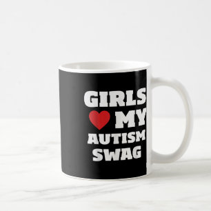 Meisjes houden van mijn autisme swag grappige auti koffiemok