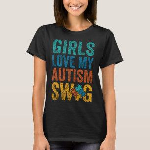 Meisjes houden van mijn autisme swag steun autiste t-shirt