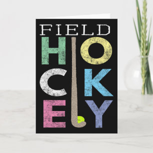 Meisjes houden van veldhockey leuk verjaardagscade kaart