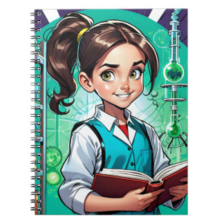 Meisjes houden van wetenschap! notitieboek