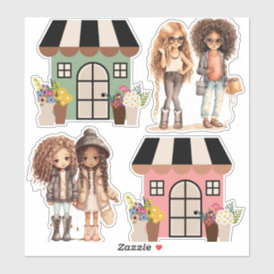 Meisjes Huizen Sticker
