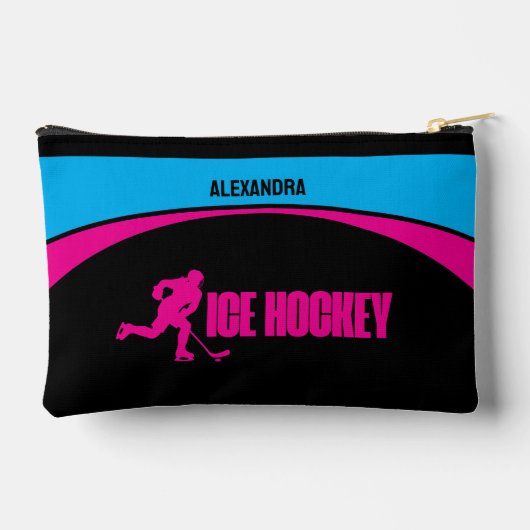 Meisjes ijshockey, verjaardagsfeestje, hockeyspele etui (Achterkant)