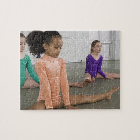 Meisjes in de gymnastiek legpuzzel (Horizontaal)