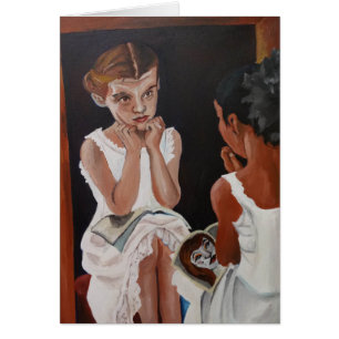 Meisjes in de Mirror Notecard