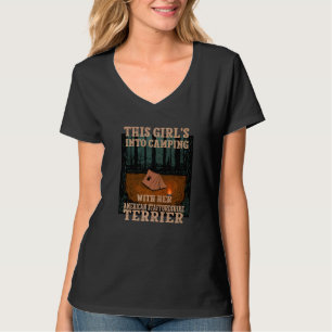 Meisjes in de strijd met haar Amerikaanse Stafford T-shirt