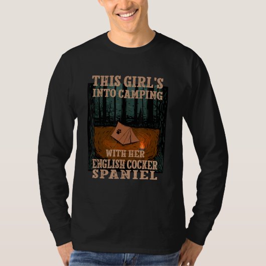 Meisjes in de strijd met haar Engelse Cocker Spani T-shirt (Voorkant)