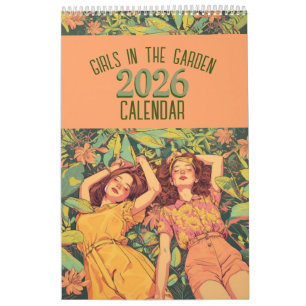 Meisjes in de tuin 2026 Kalender
