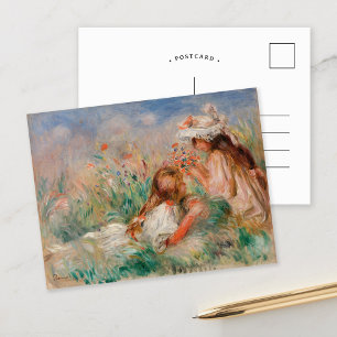 Meisjes in het gras   Pierre-Auguste Renoir Briefkaart