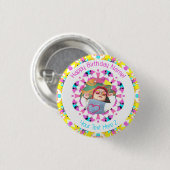 Meisjes Jongens Gelukkige Verjaardagsster Custom A Ronde Button 3,2 Cm (Voorkant /achterkant)