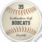 meisjes jongens honkbal softbal aangepaste team na sticker (Voorkant)