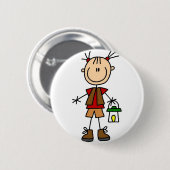 Meisjes kamperen met Button van de lantaarn (Voorkant /achterkant)