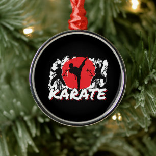 Meisjes Karate - Patriottisch Japan Japans thema Metalen Ornament