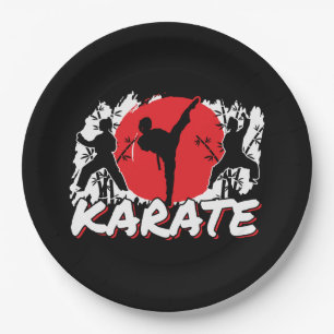 Meisjes Karate - Patriottisch Japan Japans thema Papieren Bordje