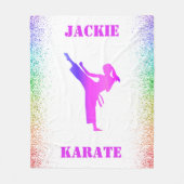 Meisjes Karate Rainbow speckles Fleece Blanket Deken (Voorkant)
