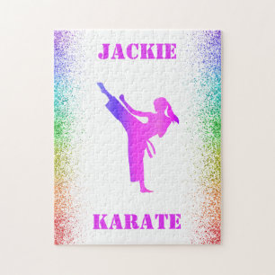 Meisjes Karate Rainbow Speckles Legpuzzel