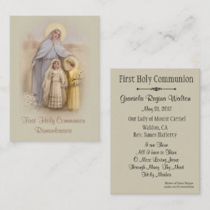 Meisjes Katholieke Heilige Kaart voor Eerste Heili Visitekaartje