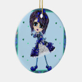 Meisjes Kerstmis Keramisch Ornament (Rechts)