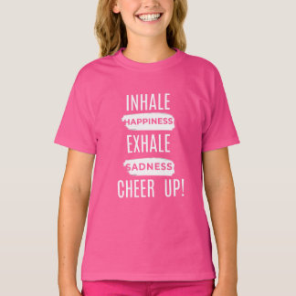 MEISJES KINDEREN INHALEREN EN EXHALEREN OPBEUREN T T-SHIRT