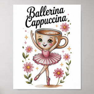 Meisjes Kinderen Meme Italiaans Brainrot Ballerina Poster