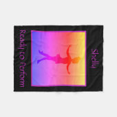 Meisjes "Klaar om te presteren" Fleece Blanket w / (Voorkant (Horizontaal))