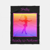 Meisjes "Klaar om te presteren" Fleece Blanket w / (Voorkant)