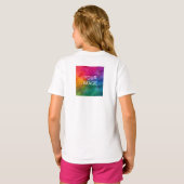 Meisjes kleden voor- en achterontwerp toevoegen ei t-shirt (Achterkant volledig)