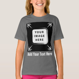 Meisjes Kleding Toevoegen Afbeelding Foto Template T-shirt