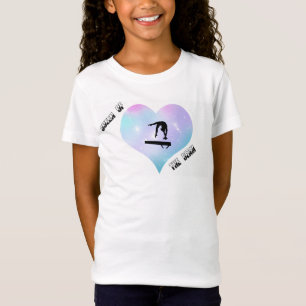 Meisjes Koningin van de Beam Gymnastiek Hart T-Shi T-shirt