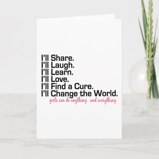 Meisjes kunnen alles doen (Girl Power) Kaart (Voorkant)