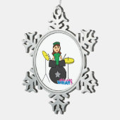 Meisjes kunnen niet wat? ColorizeME Aangepast ontw Tin Sneeuwvlok Ornament (Rechts)