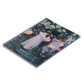 Meisjes  Kunst Elegant Script Gouden Naam Schets Notitieboek (Linkerzijde)