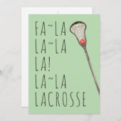 meisjes lacrosse betaalkaart feestdagenkaart (Voorkant / Achterkant)