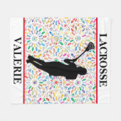 Meisjes Lacrosse Fleece Blanket (Voorkant (Horizontaal))