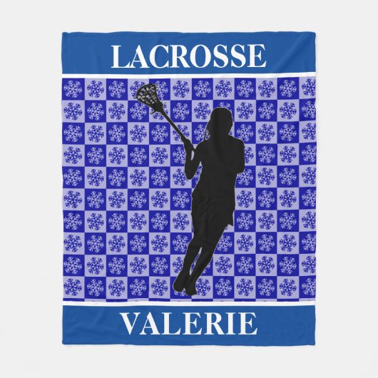 Meisjes Lacrosse Fleece Blanket Deken (Voorkant)