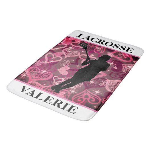 Meisjes Lacrosse Floating Roos Hearts Badmat (Gekanteld)