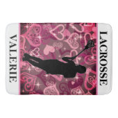 Meisjes Lacrosse Floating Roos Hearts Badmat (Voorkant)