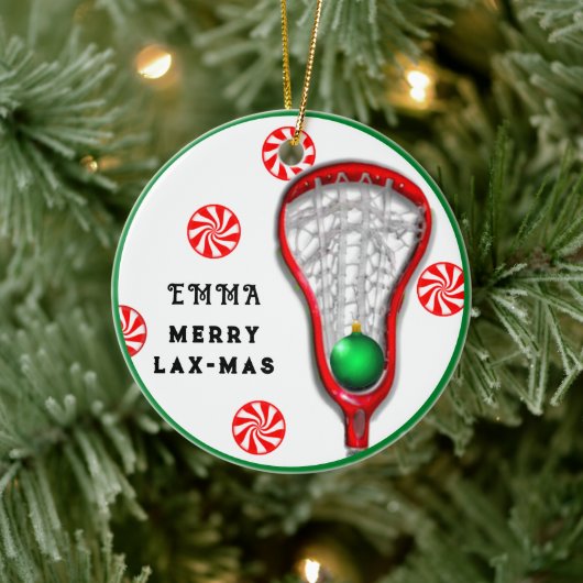 meisjes lacrosse keramisch ornament (Boom)