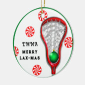meisjes lacrosse keramisch ornament (Links)