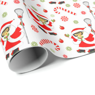 Meisjes Lacrosse Kerstcadeau Cadeaupapier