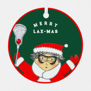 Meisjes Lacrosse Kerstcadeau Metalen Ornament