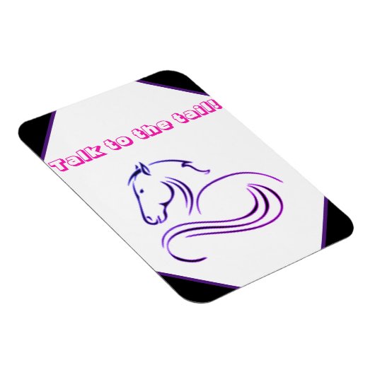 Meisjes Leuk Praat met het Staart Paard Magneet (Rechterzijde)