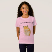 Meisjes Leuke Hamster Roze T Shirt (Voorkant volledig)