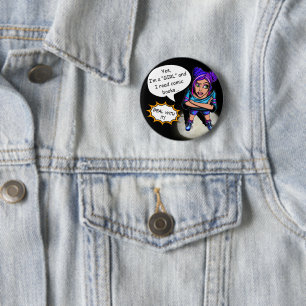 Meisjes lezen Comic Books Fan Girl Button Pin