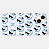 Meisjes lichtblauw zwart volleyballen patroon Case-Mate iPhone case (Achterkant (horizontaal))
