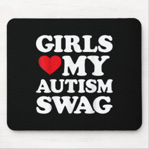 Meisjes Liefde Mijn Autisme Swag Grappige Meisjes Muismat