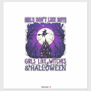 Meisjes Lijken Niet Op Jongens Heksen Halloween Ge Sticker