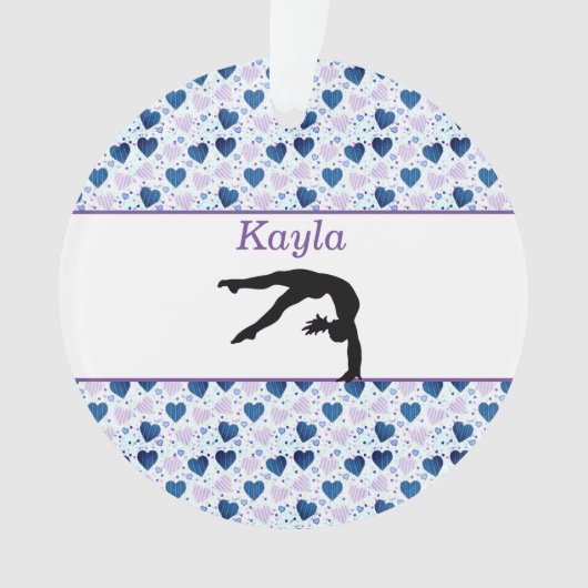 Meisjes Love Gymnastics Hearts Ornament (voorkant)