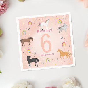 Meisjes Magische Meisjesachtige Roze Eenhoorn Kind Servet